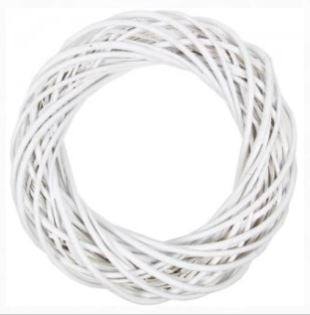 White Medium Willow Wreath 50x10cm HW Christmas Not specified   