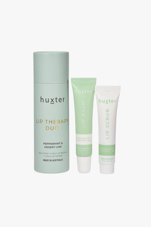 Lip Therapy Duo Pale Green Peppermint + Lime HW Beauty - Skincare, Bodycare, Hair, Nail, Makeup Huxter   