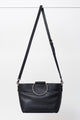 Paloma Large Metal Ring Black Bucket Bag