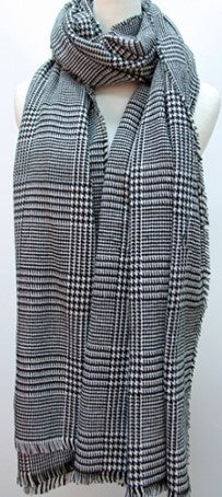 Black and White Houndstooth Scarf ACC Scarves Frontier   