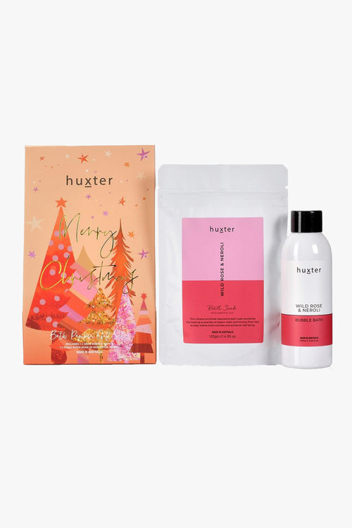 Orange Trees Bath Pamper Gift Set Wild Rose + Nerolie HW Christmas Huxter   