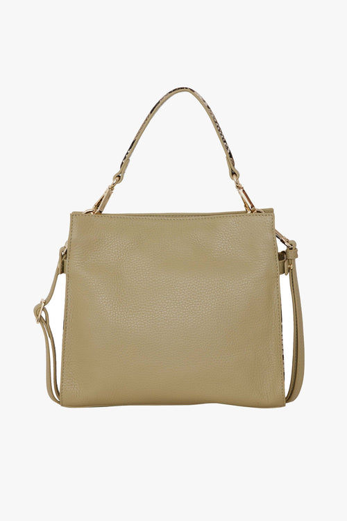 Bea Tussock Pale Green Python Leather Square Crossbody Bag ACC Bags - All, incl Phone Bags Saben   