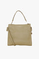 Bea Tussock Pale Green Python Leather Square Crossbody Bag