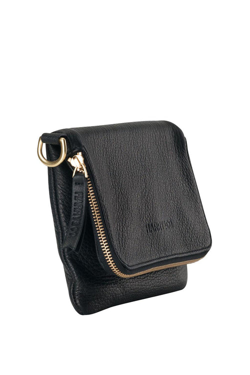 Bobi Leather Fold Over Black Clutch with Gold Chain ACC Bags - All, incl Phone Bags Not specified   