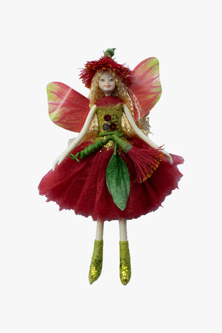 Summer Pohutukawa Fairy Red 13cm HW Christmas Alisons Acquisitions   