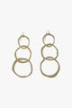 Linked Gold Circle Earrings
