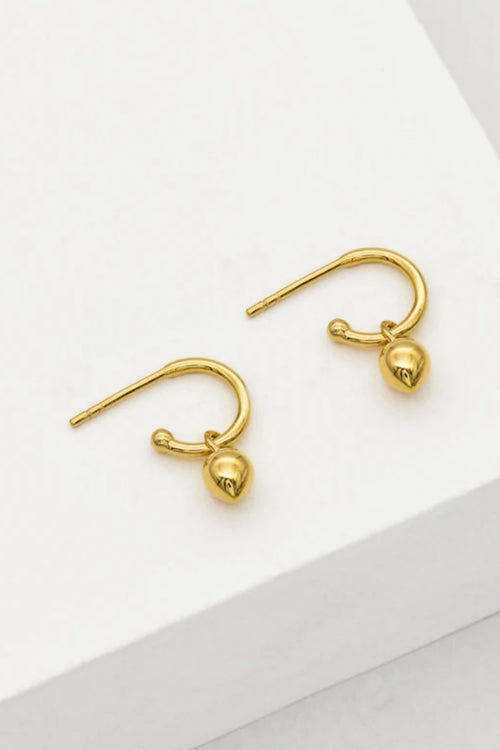 Bud Base Hoop Earrings Sterling Silver 14K Gold Plated ACC Jewellery Linda Tahija   