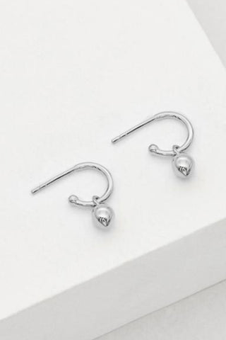 Bud Base Hoop Earrings Sterling Silver ACC Jewellery Linda Tahija   