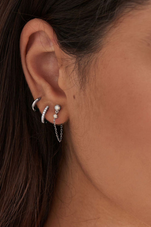 Ear Edit Silver Small Hoop Earrings ACC Jewellery Ania Haie   