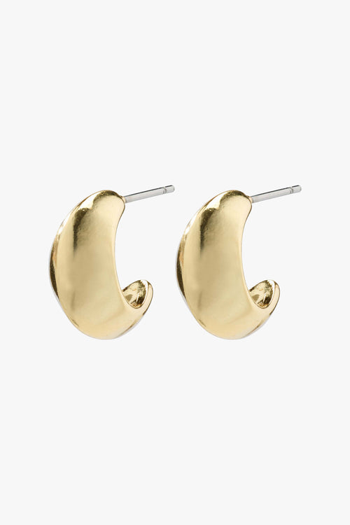 Edwina Chunky Mini Hoop Earrings Gold Plated ACC Jewellery Pilgrim   