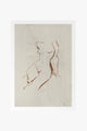 Figure Tan Natural Frame A1 Print