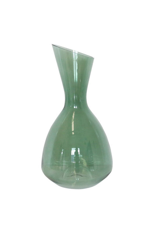 Fino Verde Green Glass Wine Decanter HW Drinkware - Tumbler, Wine Glass, Carafe, Jug CC Interiors   