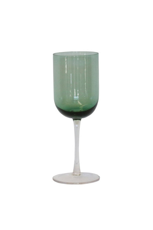 Fino Verde Green Wine Glass HW Drinkware - Tumbler, Wine Glass, Carafe, Jug CC Interiors   