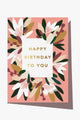 Flower Peach Birthday Greeting Card