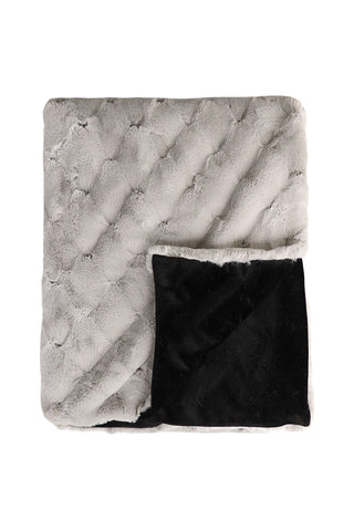 Faux Fur Warm Grey Valentina Throw HW Throws Heirloom   