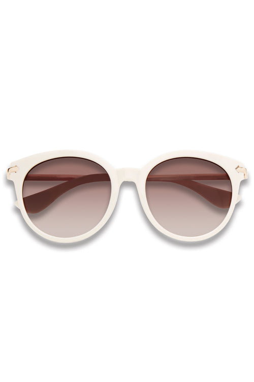 Ft. Lavish Round Ivory With Gold Arrows Sunglasses ACC Glasses - Sunglasses Prive Revaux   