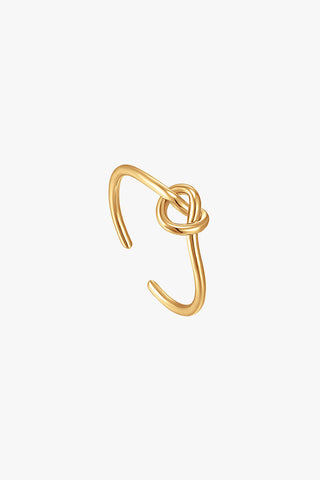 Forget Me Knot Adjustable Gold Ring ACC Jewellery Ania Haie   