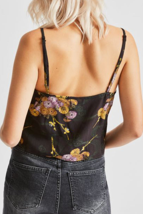 Gisele Black Moss Print Cami WW Top Brixton   