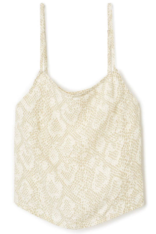 Gisele Vanilla Snake Skin Print Cami WW Top Brixton   