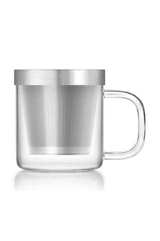 Glass Mug with Stainless Steel Infuser HW Drinkware - Tumbler, Wine Glass, Carafe, Jug Teaology   