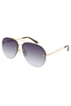 Glide Aviators Champagne Gold Grey Gradient Lens Sunglasses