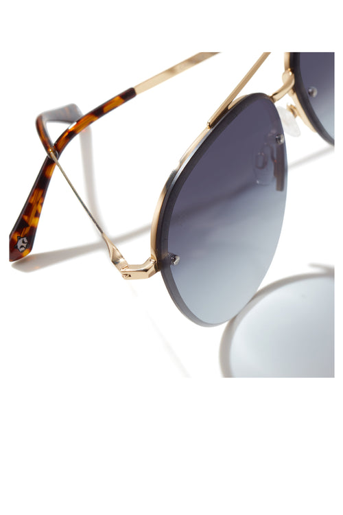 Glide Aviators Champagne Gold Grey Gradient Lens Sunglasses ACC Glasses - Sunglasses Prive Revaux   