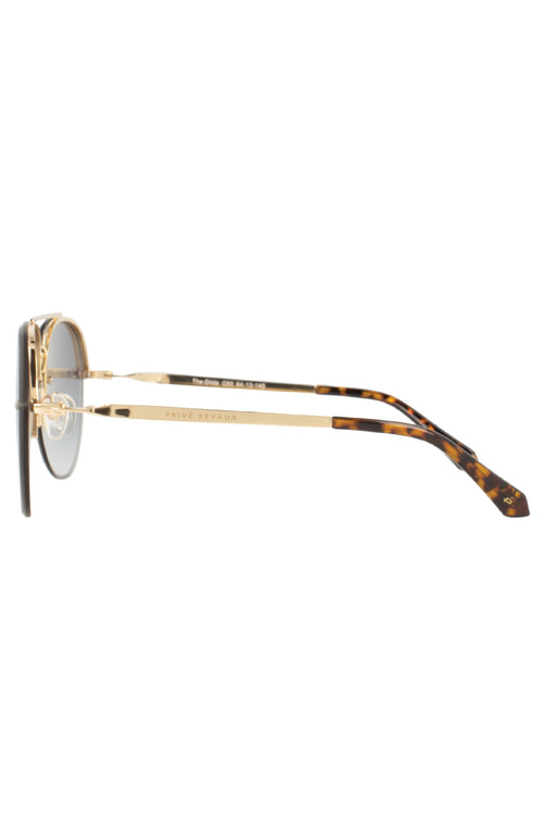 Glide Aviators Champagne Gold Grey Gradient Lens Sunglasses ACC Glasses - Sunglasses Prive Revaux   