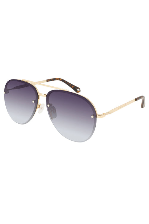 Glide Aviators Champagne Gold Grey Gradient Lens Sunglasses ACC Glasses - Sunglasses Prive Revaux   