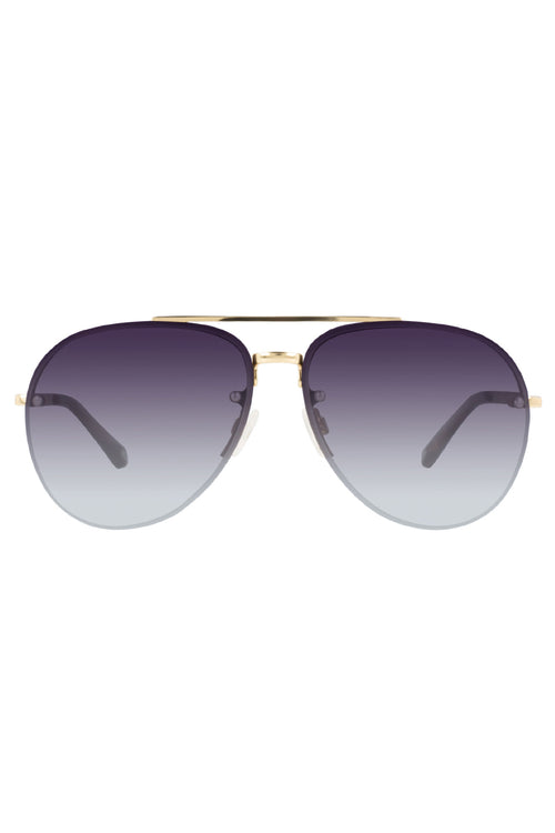 Glide Aviators Champagne Gold Grey Gradient Lens Sunglasses ACC Glasses - Sunglasses Prive Revaux   