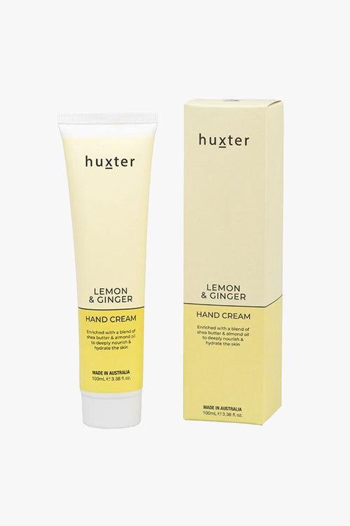 Hand Cream 100ml Pastel Yellow Lemon + Ginger HW Beauty - Skincare, Bodycare, Hair, Nail, Makeup Huxter   