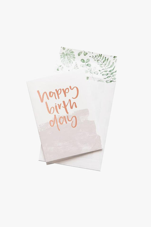 Happy Birthday White Birthday Greeting Card HW Greeting Cards Emma Kate   