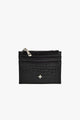 Ivy Black Croc Vegan Leather Card Holder