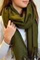 Luxe Essential 100% Pashmina Dark Green Scarf