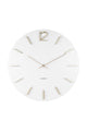 Meek White Round Clock Gold Accents