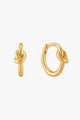 Forget Me Knot Huggie Hoop Gold 12mm EOL Earrings