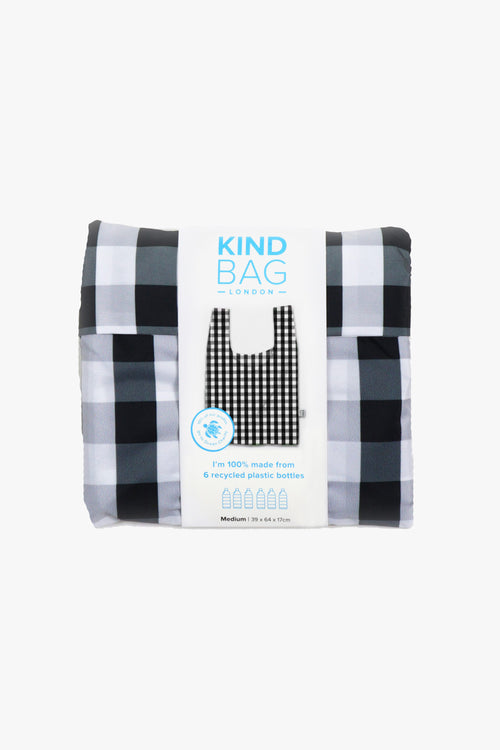 Kind Bag Reusable Medium Black Gingham ACC Bags - All, incl Phone Bags Kind Bag   