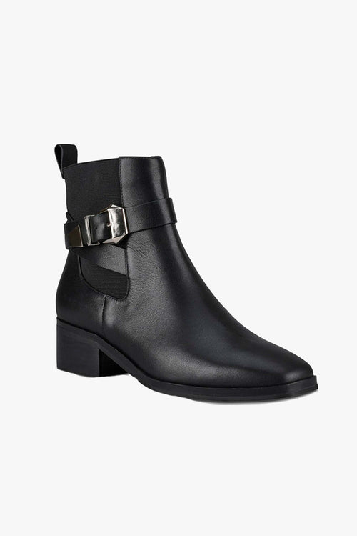 Lennox Black Leather Boot ACC Shoes - Boots Solsana   