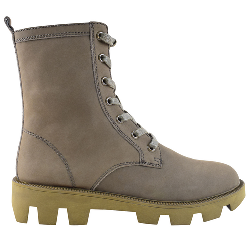 Liam Lace Up Combat Khaki Suede Boot ACC Shoes - Boots Solsana   