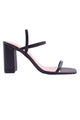 Lily Black Fine Strap Heel