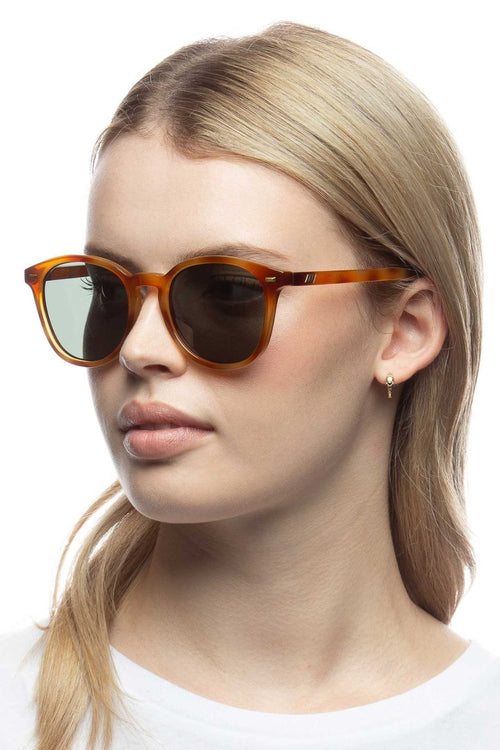 Bandwagon Vintage Tort Green Gradient Lens Sunglasses ACC Glasses - Sunglasses Le Specs   