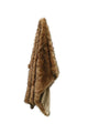 Luxury Moa Style Faux Fur Brown Throw 1330x1700mm