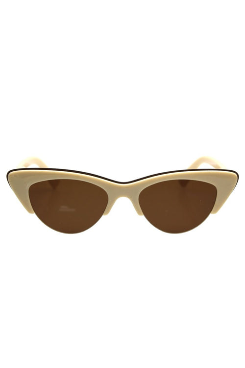 Loren Retro Cateye Beige Sunglasses ACC Glasses - Sunglasses Reality Eyewear   