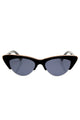 Loren Retro Cateye Black Sunglasses