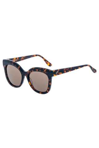 Luna Dark Tort Brown Polarised Oversized Sunglasses ACC Glasses - Sunglasses Bask   