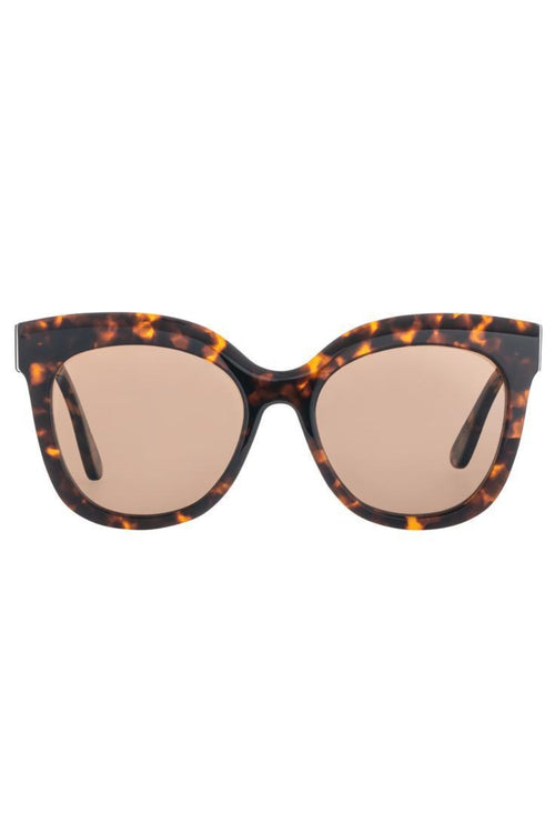 Luna Dark Tort Brown Polarised Oversized Sunglasses ACC Glasses - Sunglasses Bask   