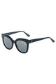 Luna Shiny Black Grey Polarised Oversized Sunglasses