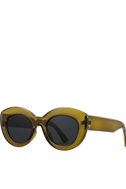 Marmont Chunky Cat Eye Olive Green Polarised Sunglasses ACC Glasses - Sunglasses Reality Eyewear   