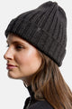 Merino Thick Rib Charcoal Hat