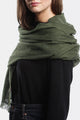 Merino Woven Forest Green Scarf