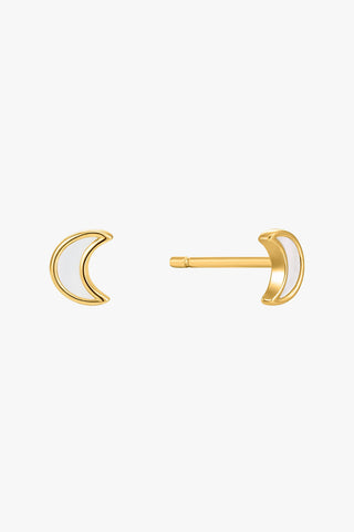 Wild Soul Moon 5.5mm Gold Stud Earrings ACC Jewellery Ania Haie   